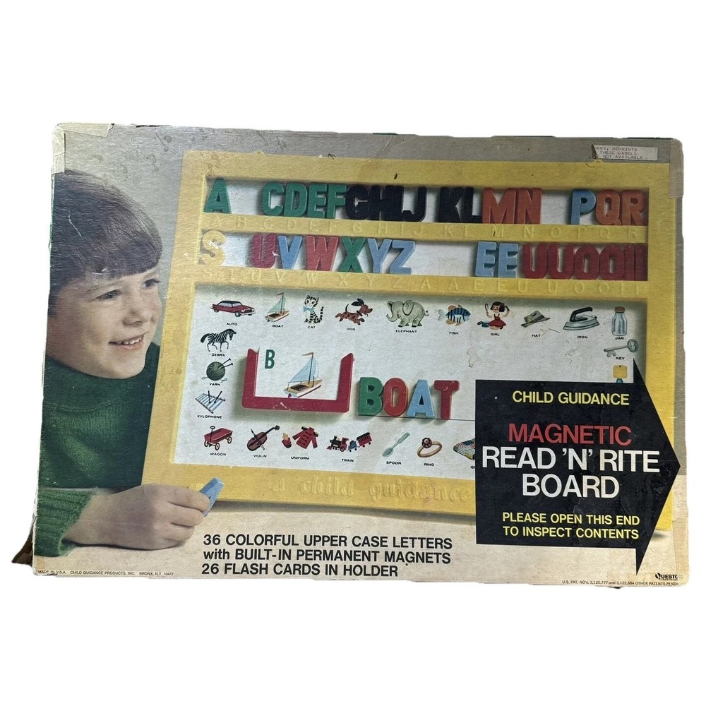VTG 1961 CHILD GUIDANCE Magnetic Read n Rite Board Homeschooling Kit